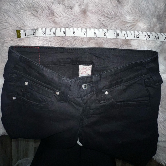 RARE True Religion "Disco Candice" Black Jeans with Front Rhinestones, 27 - Picture 11 of 12